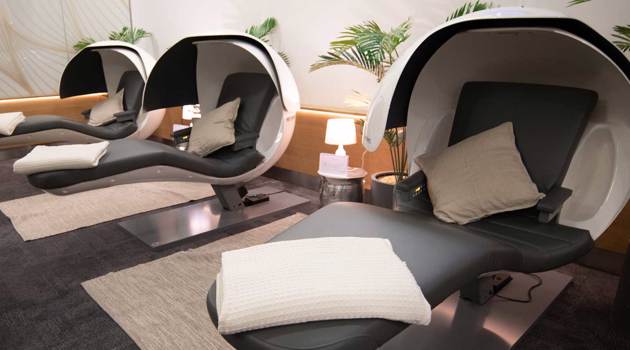 British Airways: Power Nap Pods nella nap lounge "Forty Winks"