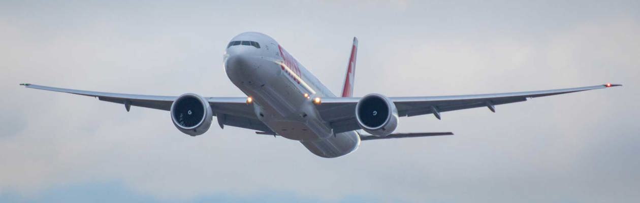 Boeing 777 di Swiss con pellicola “sharkskin” per meno emissioni di CO2