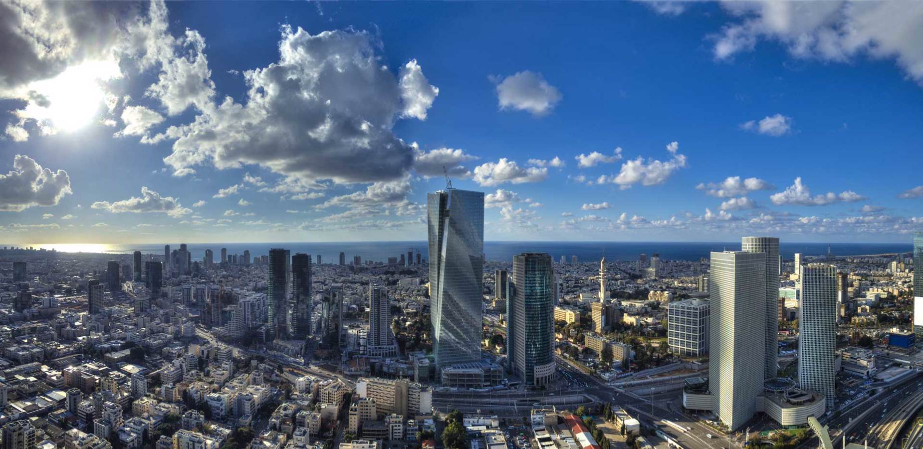 Aerial view of Tel Aviv.