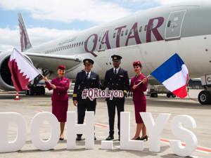 Qatar Airways flies to Lyon from Doha for the first time