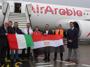 Inaugurato volo diretto Air Arabia tra Milano Bergamo e Il Cairo