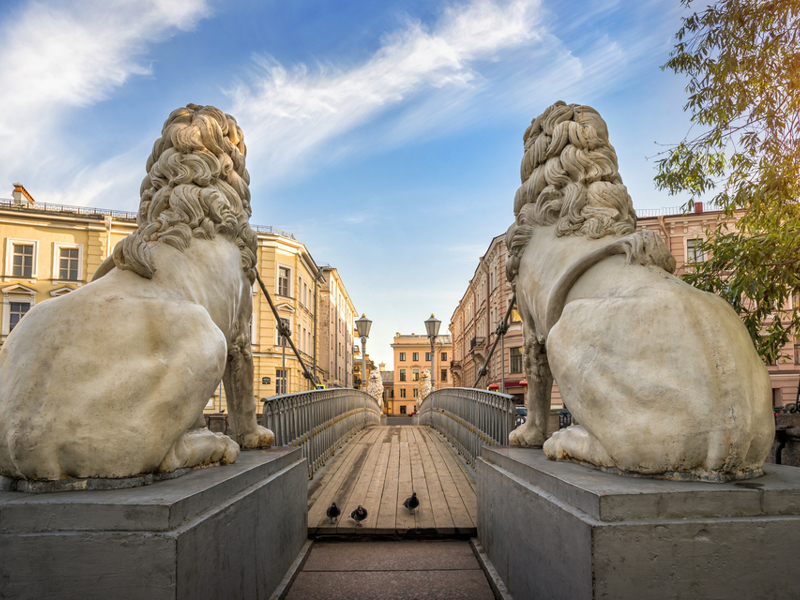 The Bridge of the Lions, St. Petersburg.