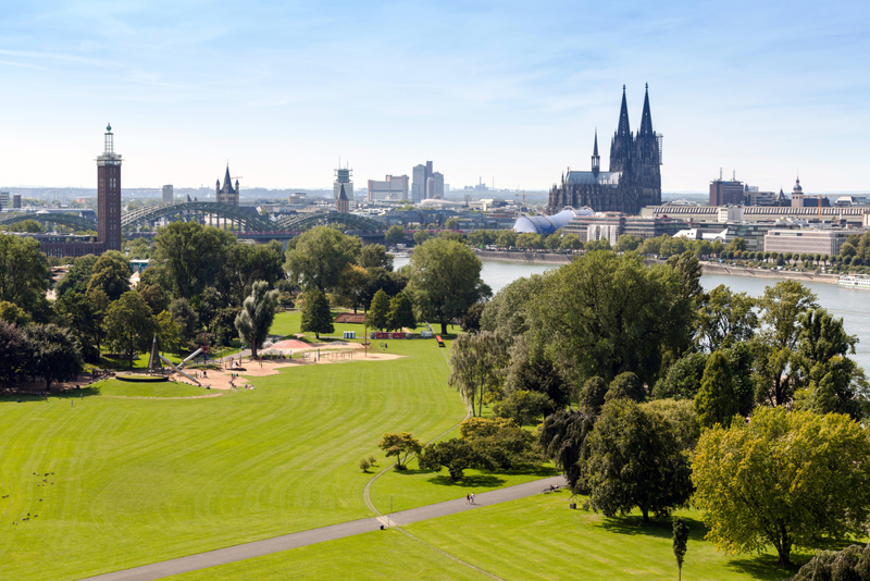 Cologne. The Rhine Park.
