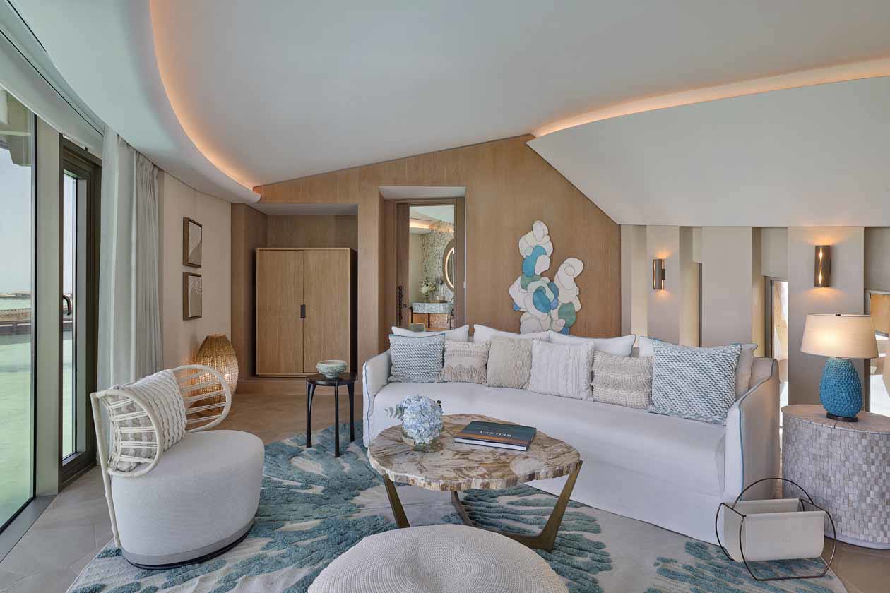 The St. Regis Red Sea Resort - Coral Villa - Living room. Copyright © The St. Regis Hotels & Resorts / Marriott Bonvoy