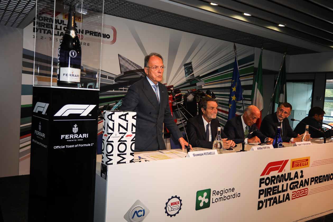Giuseppe Redaelli alla Conferenza stampa di presentazione del Formula 1 Pirelli Gran Premio d'Italia 2023 nella Sala Stampa Tazio Nuvolari dell'Autodromo di Monza. Copyright © Autodromo di Monza.