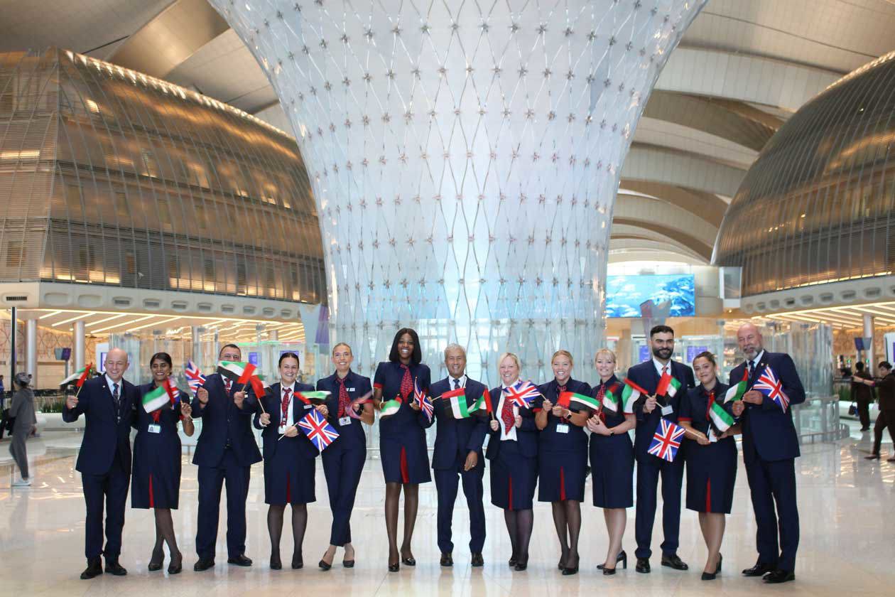 British Airways, Departing crew Aeroporto Internazionale Zayed (AUH) Copyright © British Airways