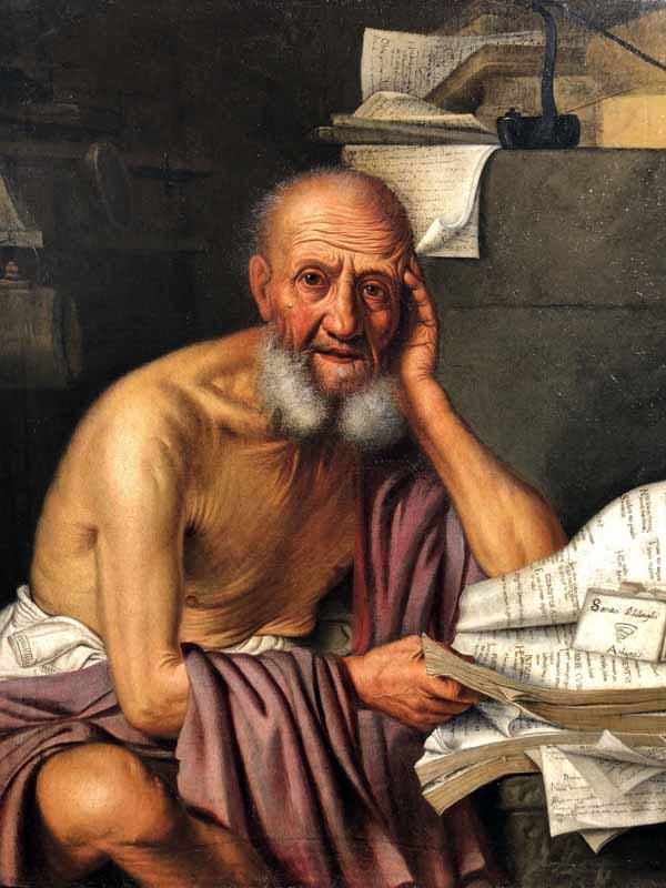  Pietro Bellotti, Socrate nello studio, olio su tela, 97 x 81 cm. Collezione privata