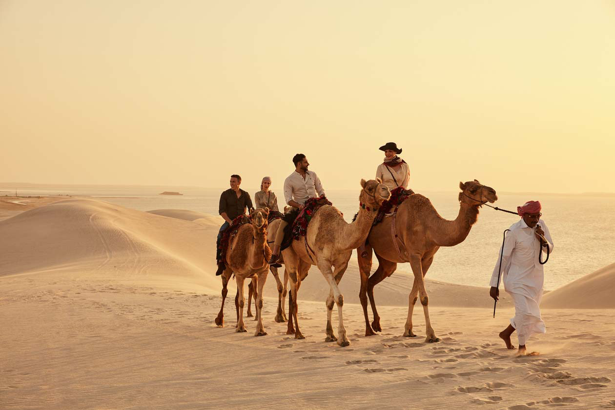 Camel riding in Qatar