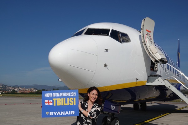Decolla la nuova rotta Ryanair Milano Bergamo - Tbilisi