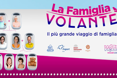 I vincitori del  concorso di Wizz Air "La Famiglia Volante"