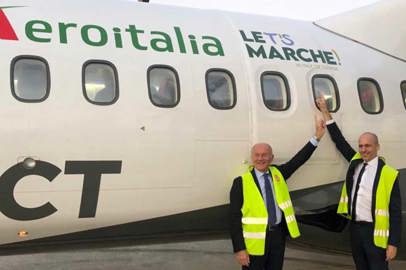All'Aeroporto di Ancona inaugurati i voli di Aeroitalia