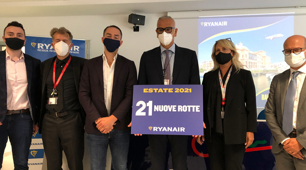Aeroporti di Puglia: operativo Ryanair 2021