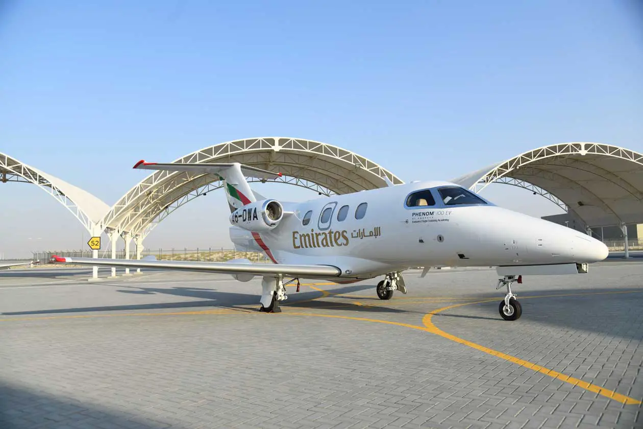 Emirates jet Phenom 100. Copyright © Emirates Airlines / The Emirates Group.