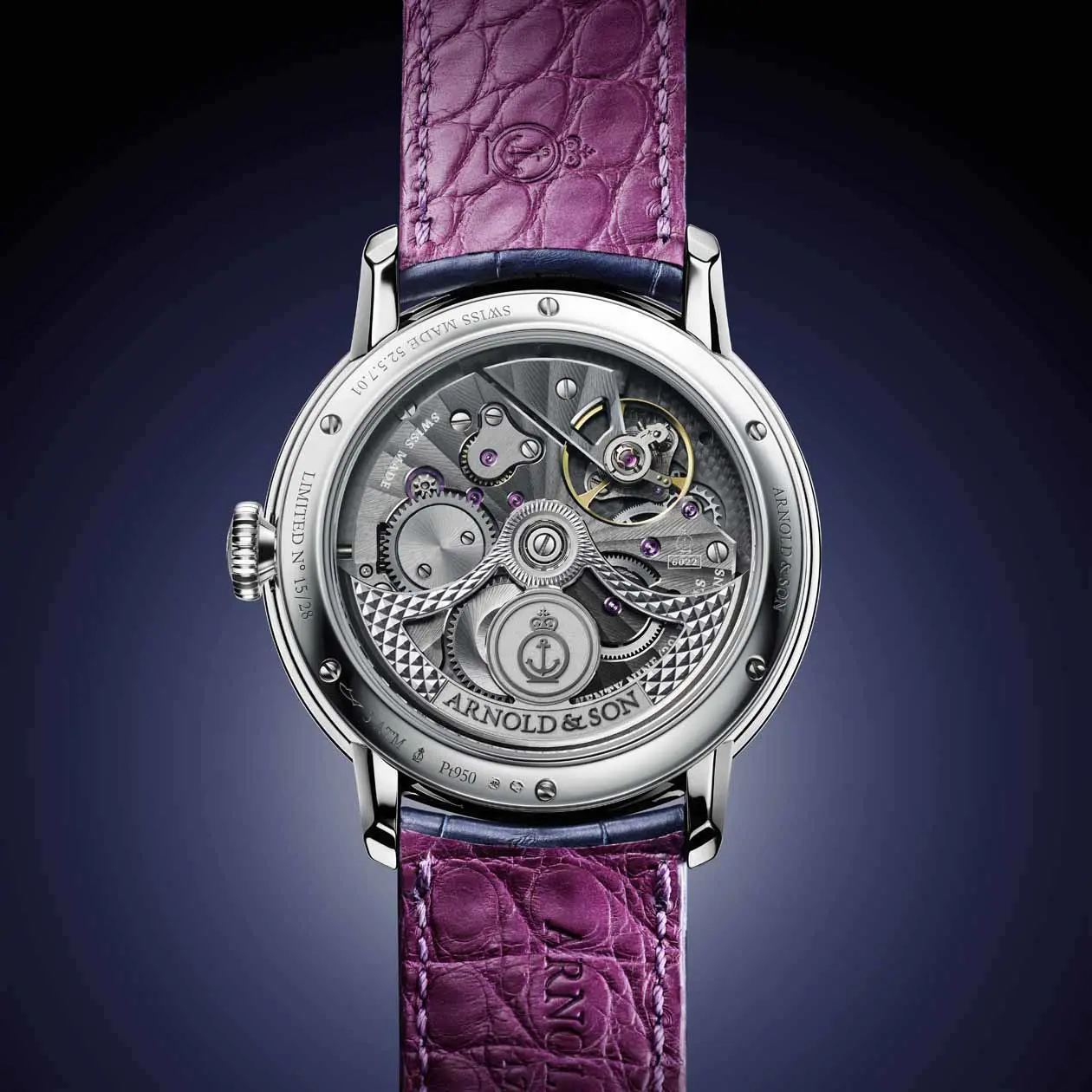 Globetrotter Platinum by Arnold & Son, back. Copyright © Arnold & Son