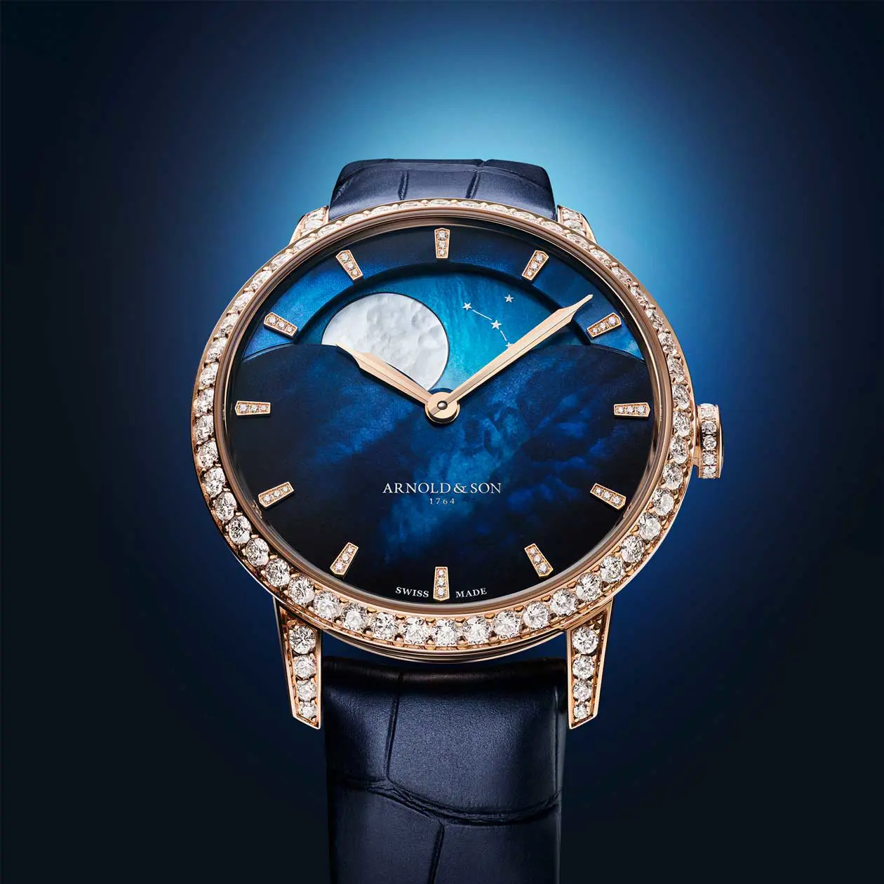 Perpetual Moon 38 Gold, Moonlight, by Arnold & Son