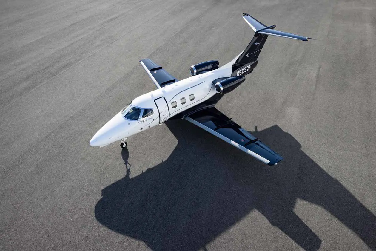 Embraer business jet Phenom 100EX. Copyright © Embraer.