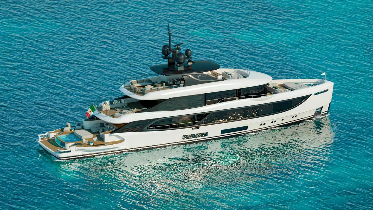 Benetti Oasis 42 render exteriors | Rendering: Copyright © Ufficio Stampa&nbsp;Benetti