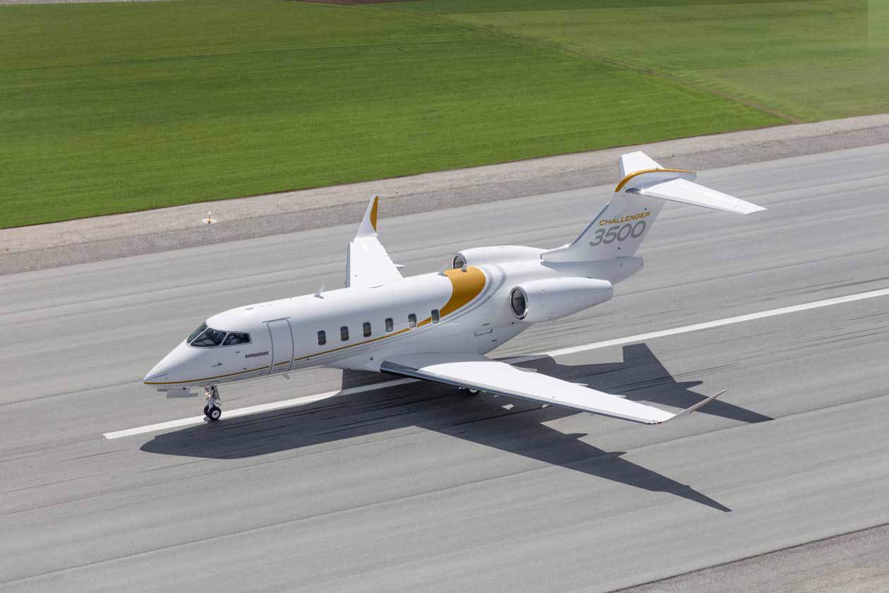 new Bombardier Challenger 3500 business jet