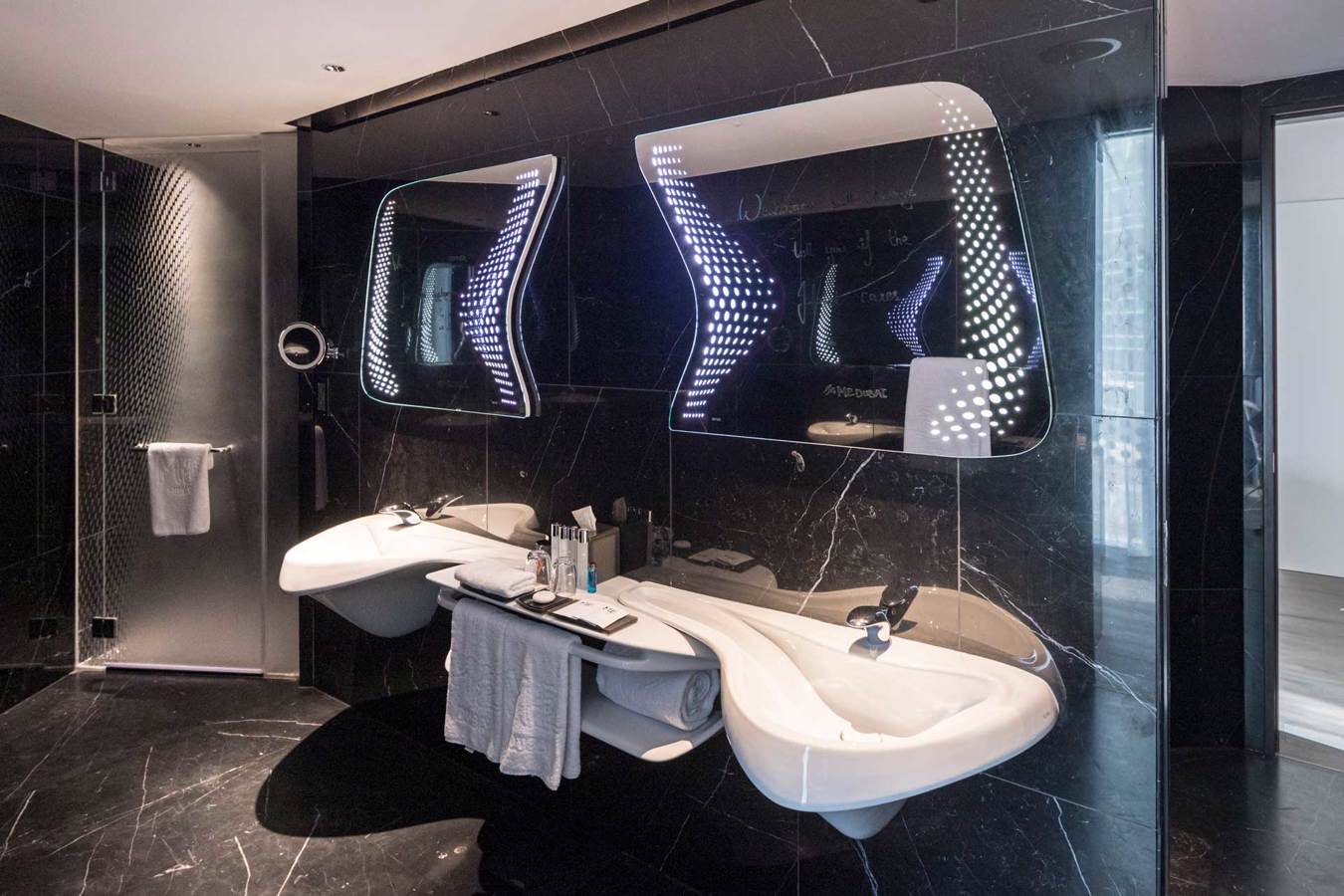 ME Dubai hotel at the Opus by ZahaHadid Architects. Copyright © Photograph by Laurian Ghinitoiu.