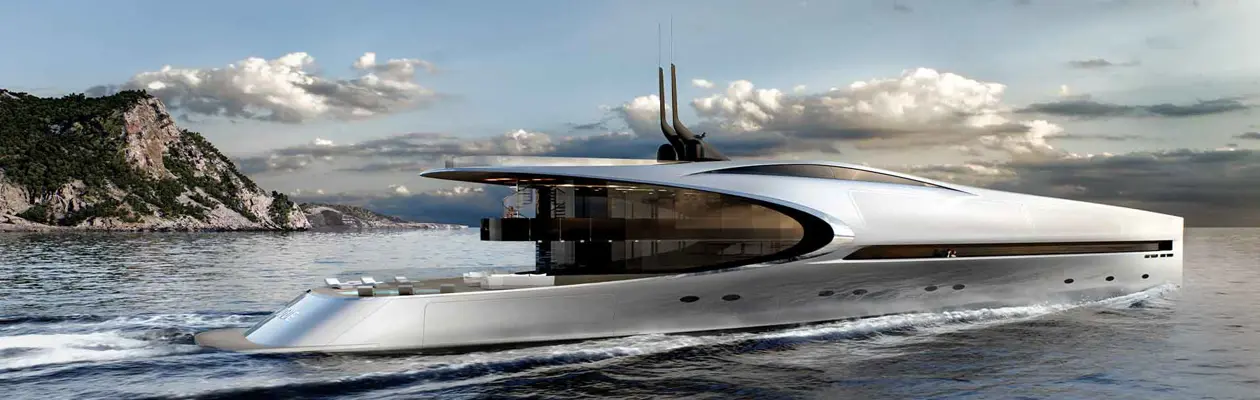 The futuristic 71m superyacht concept Unique 71 revealed by Denison Yachting and SkyStyle