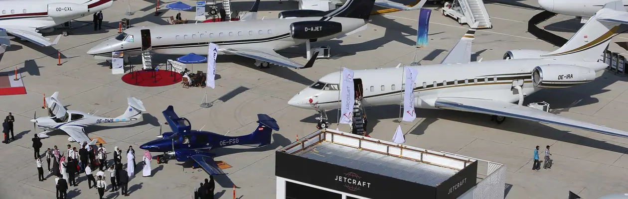 At the MEBAA in Dubai the news on Business Aviation