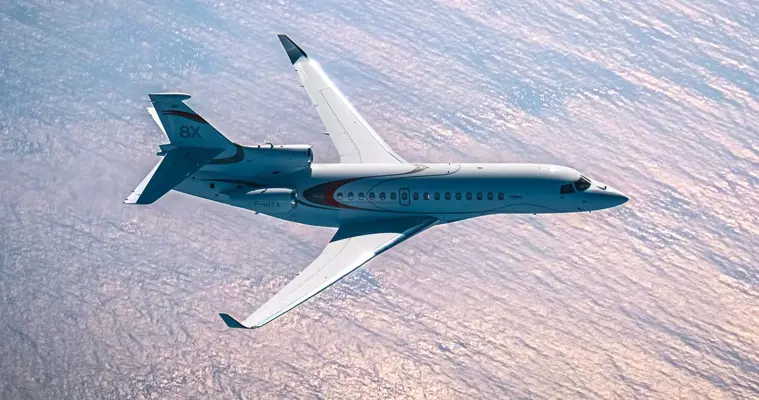 Dassault's Falcon 8X speeds through Melbourne
