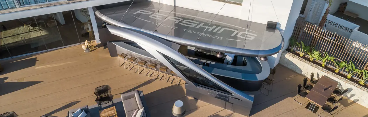 Pershing Yacht Terrace at the 7Pines Resort in Ibiza