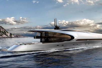 The futuristic 71m superyacht concept Unique 71 revealed by Denison Yachting and SkyStyle