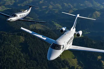 Pilatus with Dassault at Lugano Airport