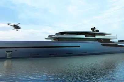 BYD Group unveiled new 75-meter superyacht concept Bravo 75 with triple hybrid propulsion