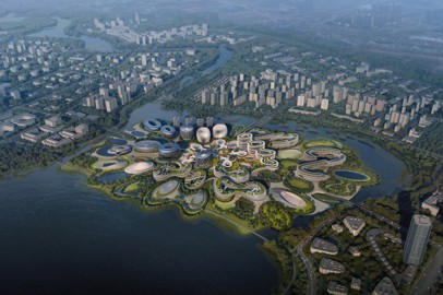 Unicorn Island masterplan, Chengdu, by Zaha Hadid Architects