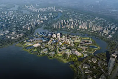 Unicorn Island masterplan, Chengdu, by Zaha Hadid Architects