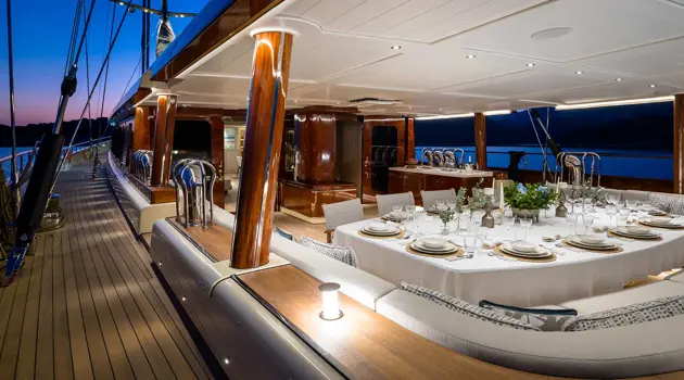 The sailing superyacht Simena