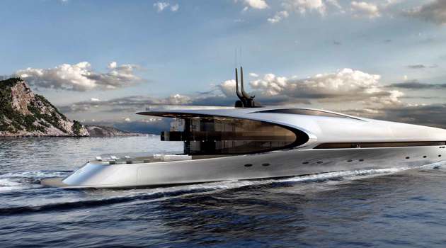 The futuristic 71m superyacht concept Unique 71 revealed by Denison Yachting and SkyStyle