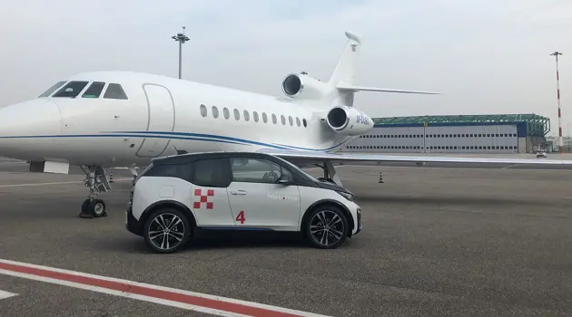 Milano Prime and BMW renew their partnership with new full-electric cars for business aviation flights