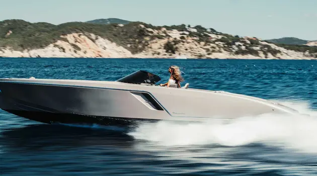 The new Frauscher 1017 GT at the Genoa Boat Show