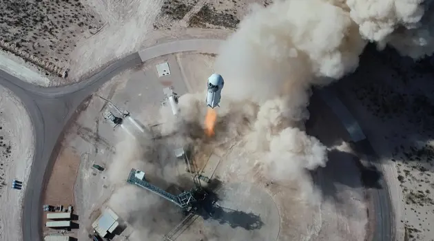 Blue Origin's first tourist space flight