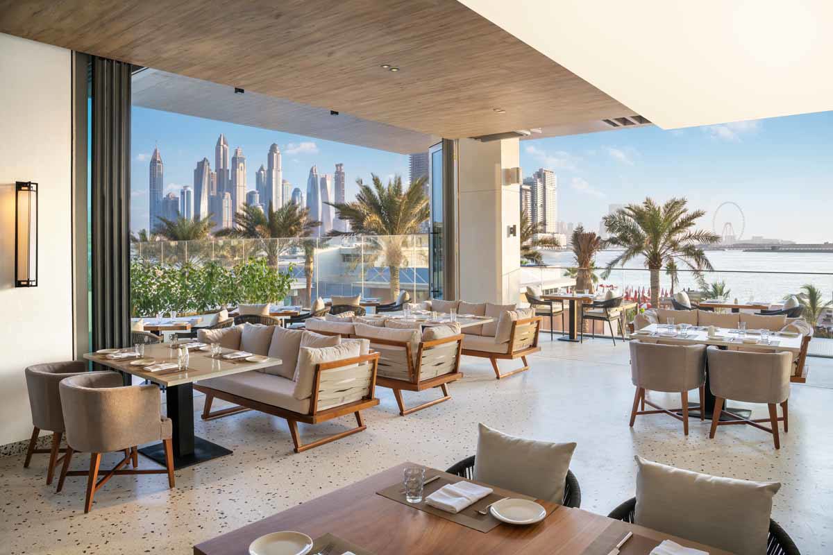Radisson Beach Resort Palm Jumeirah _ sky line view from the all day dining