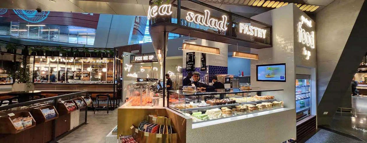 Bars and restaurants at Doha airport by HMSHost International. Copyright © HMSHost International.