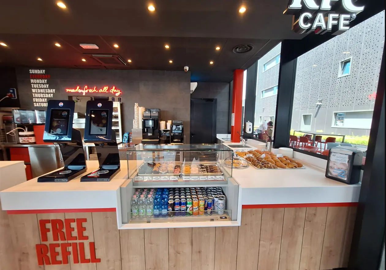 KFC a Milan Bergamo Airport. Foto Copyright © Ufficio Stampa Kentucky Fried Chicken (KFC)