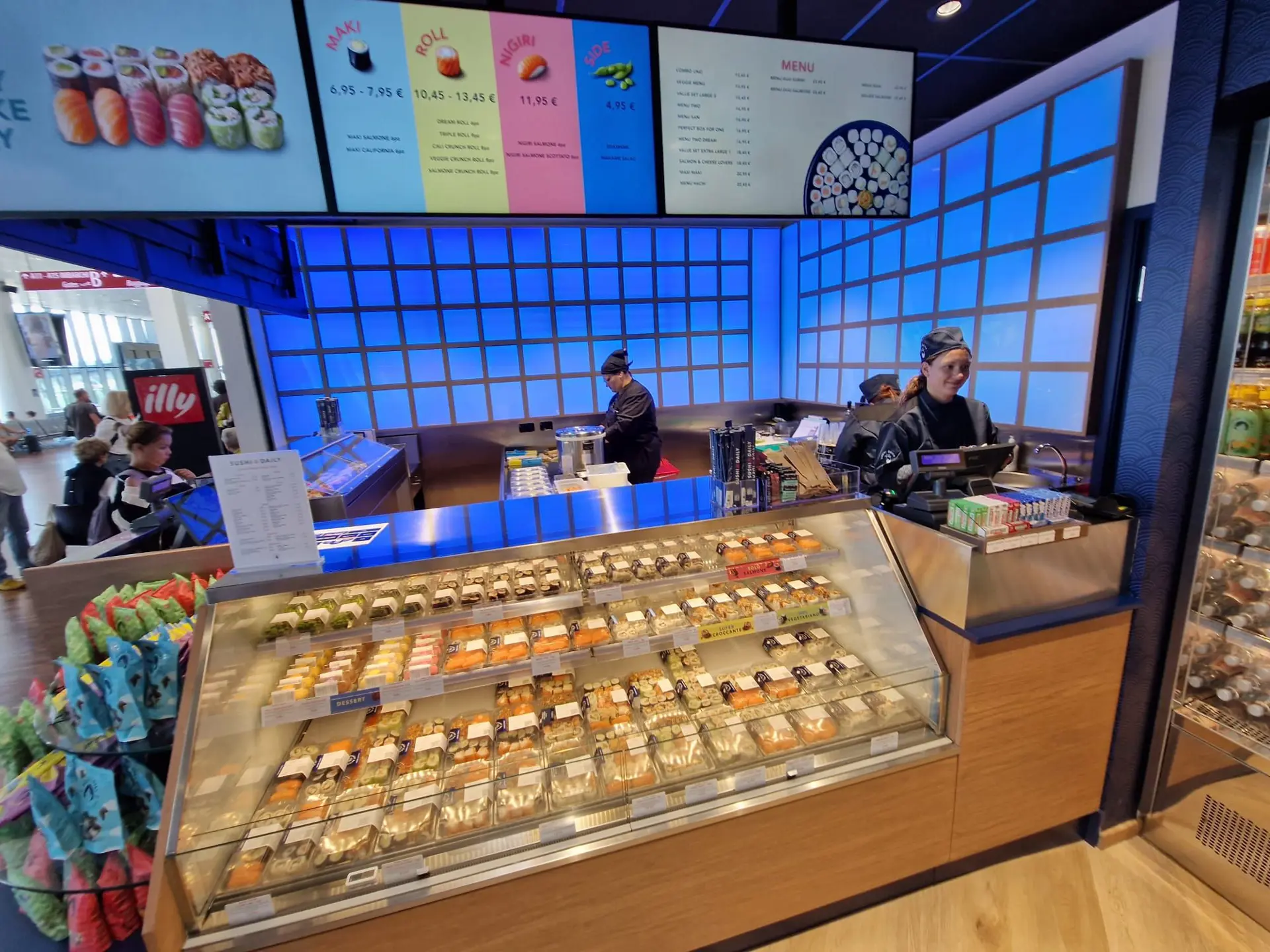 Sushi Daily a BGY Airport. Foto: Copyright ©  Areas Food Services / Sushi Daily