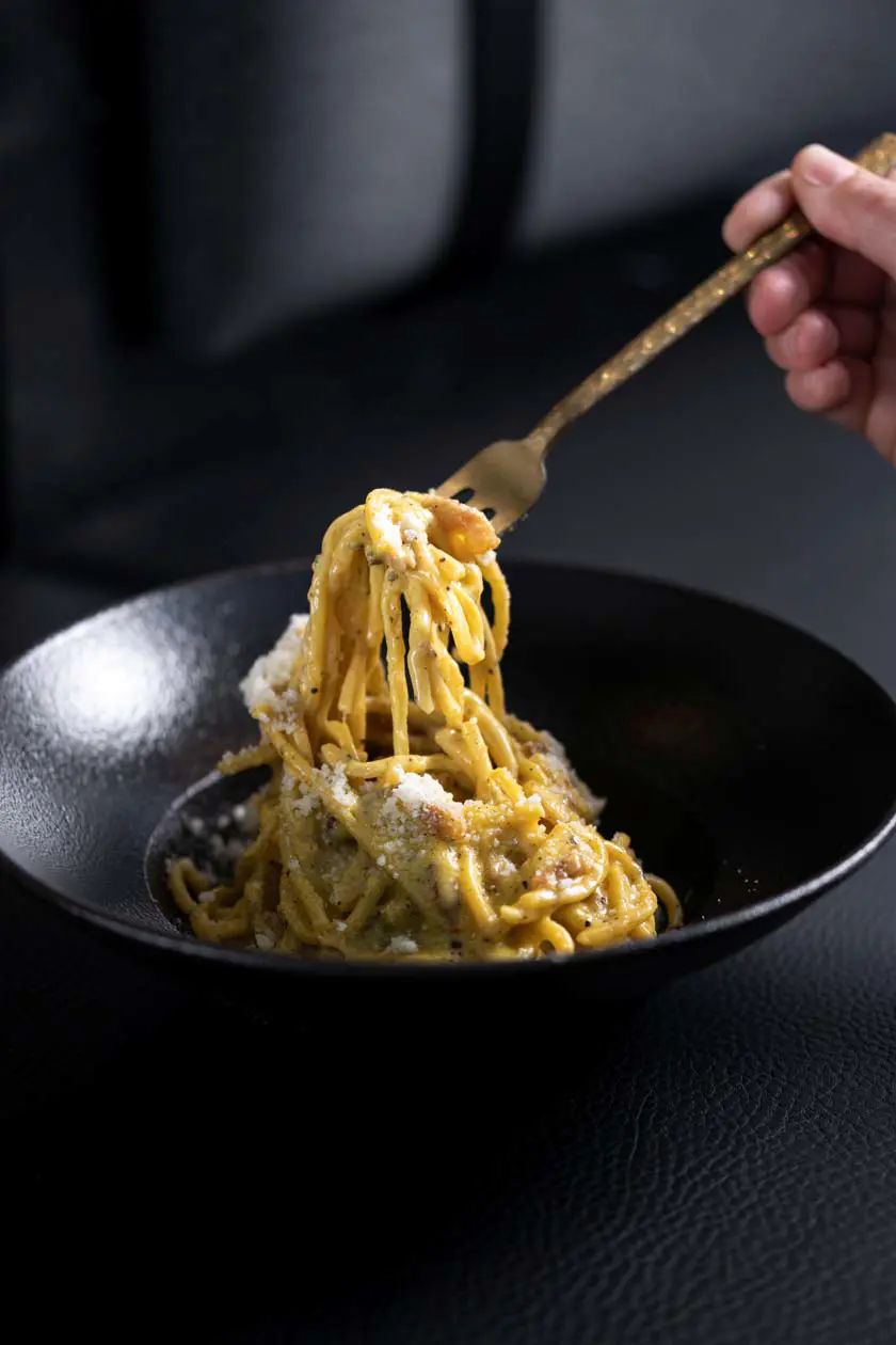 Carbonara proposta al Ferrari Spazio Bollicine di Fiumicino Copyright&nbsp;© ADR Press