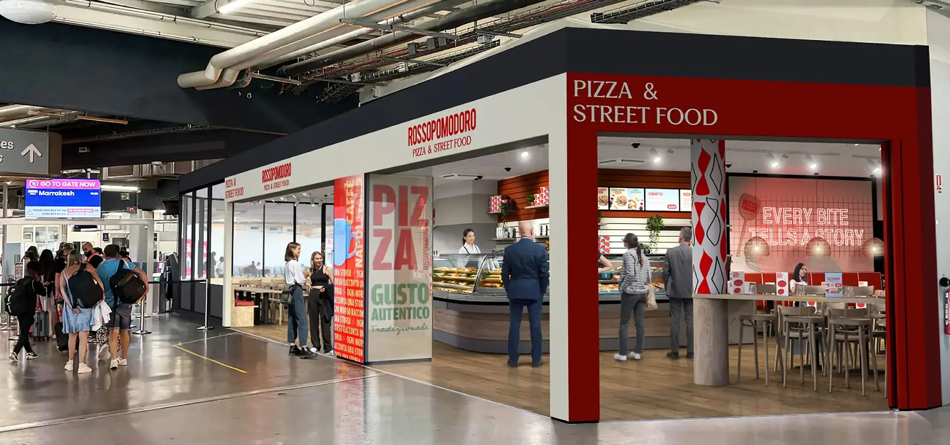 Rossopomodoro all’aeroporto di Parigi Beauvais Foto: Copyright © Ufficio Stampa Areas
