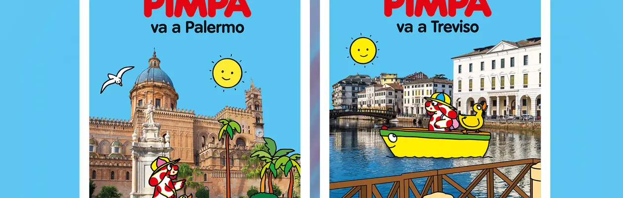 Pimpa goes to Palermo and Treviso: two new game-guides to discover the cities with children