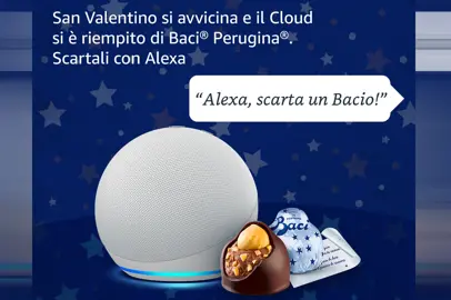 "Alexa, scarta un bacio"