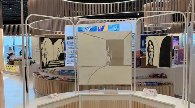Fiamma Diletta Cremonese on display at the Difstore Art Space in Milan Bergamo Airport
