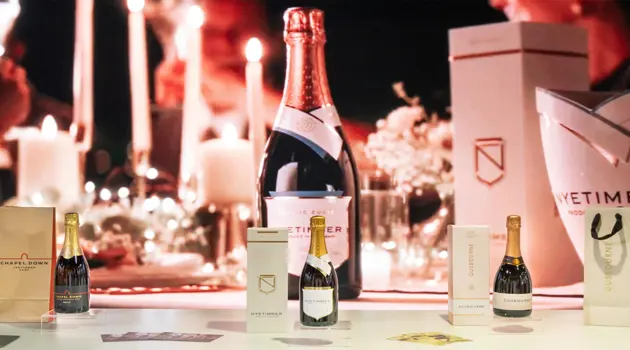 At Heathrow the best of English sparkling wine