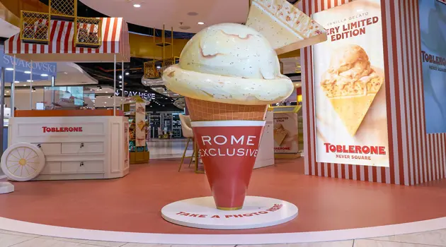 Toblerone Vanilla Gelato debuts exclusively at Rome Fiumicino Airport