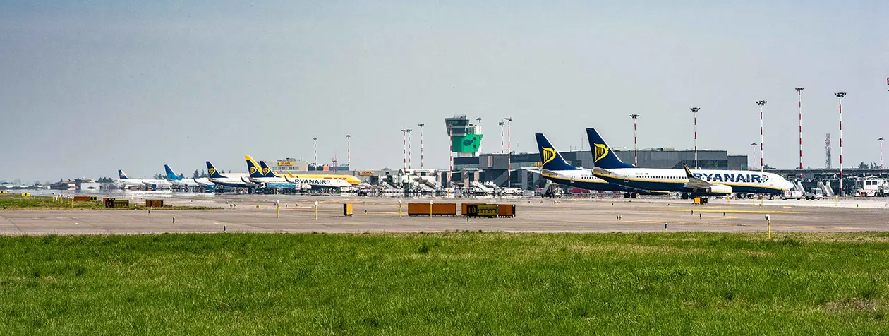 Aircraft apron at Milan Bergamo Airport. Photo: Copyright © Sacbo