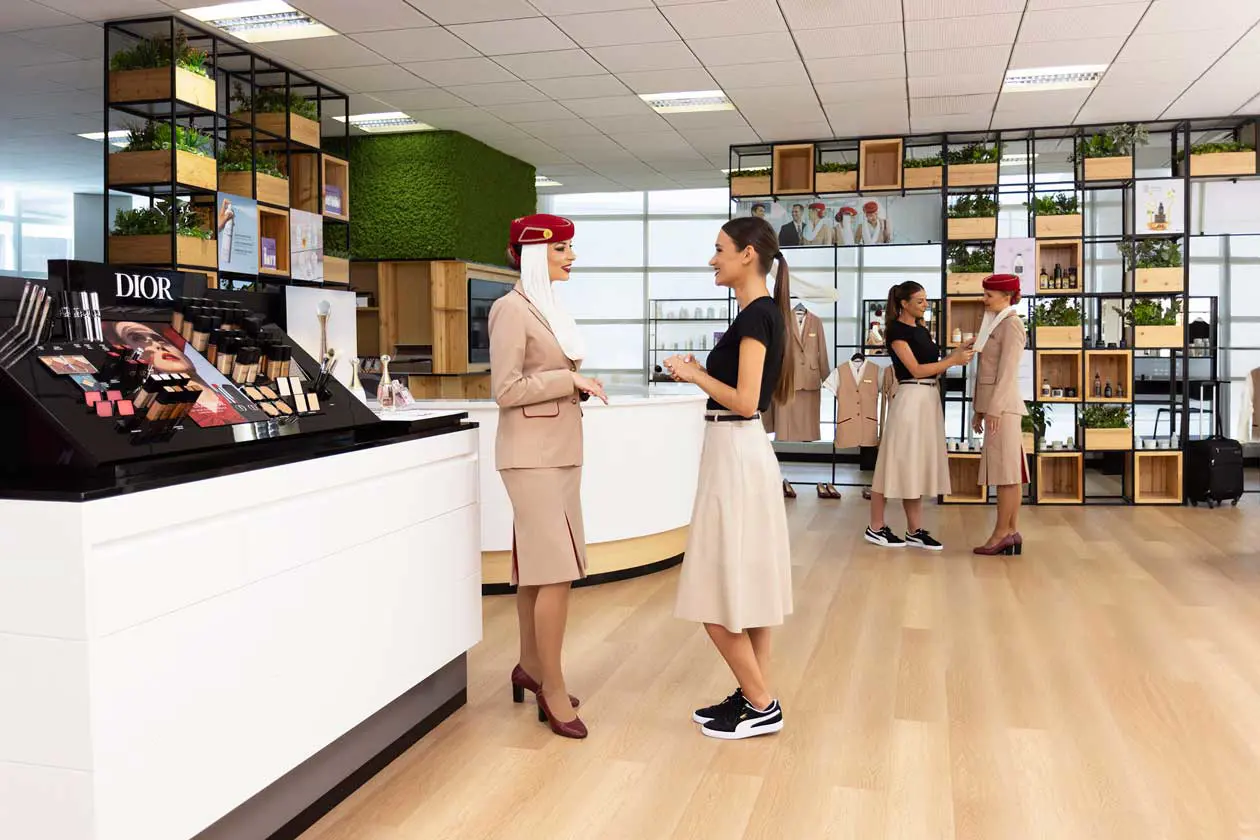 The Emirates Beauty Hub a Dubai con prodotti Dior e Davines. © Ufficio Stampa Emirates Airlines / The Emirates Group 